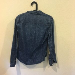 GAP Tops - Gap animal print denim button down shirt GAP Tops - Gap animal print denim button down shirt